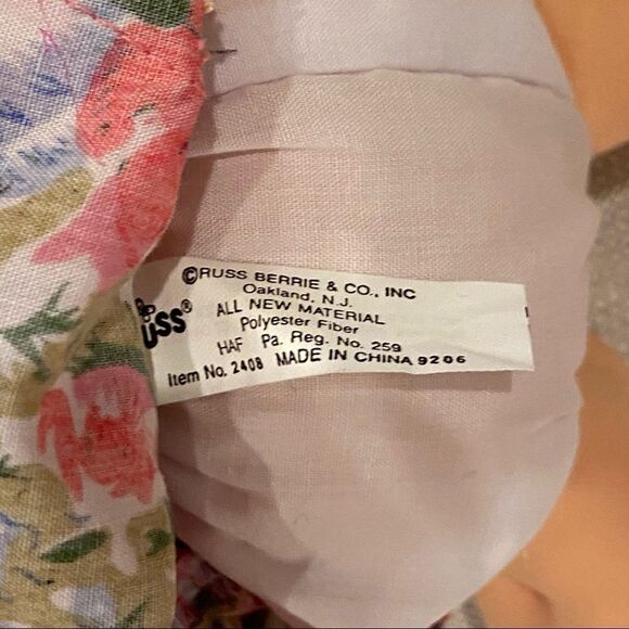 Vintage Russ Berrie LARGE Troll Kidz Soft Body Girl Doll Dress Pink Hair 9 “ - Picture 8 of 11